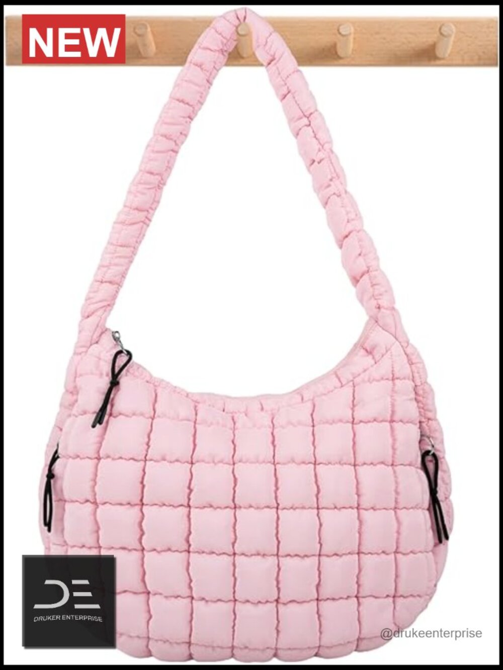 Quilted Puffer Tote Bag Crossbody Shoulder Hobo Nylon Handbag Large Capacity